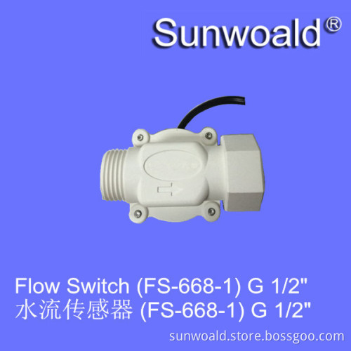 DN15 1/2" rate 0.7~30L/min FDA plastic water pump magnetic flow switch for detect if not water prevent machine burn